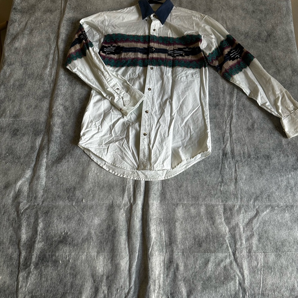 VINTAGE EXPRESS RIDER BUTTON UP MENS SZ SMALL - Picture 3 of 10